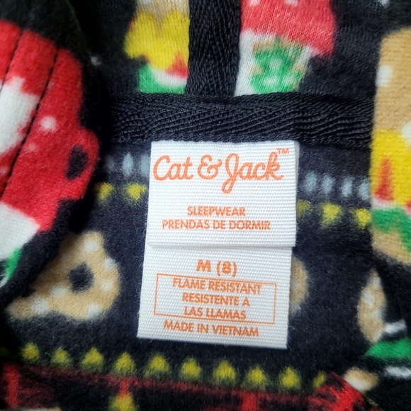 NEW! Kids Union Suit Hooded Sleeper Pajama PJ Christmas, Cat & Jack - Picture 6 of 9